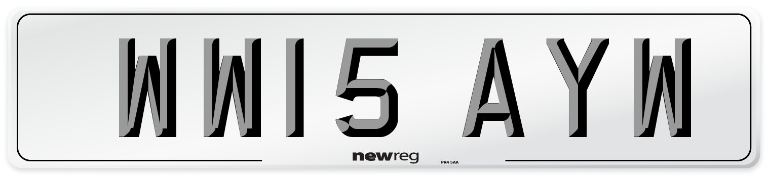 WW15 AYW Number Plate from New Reg